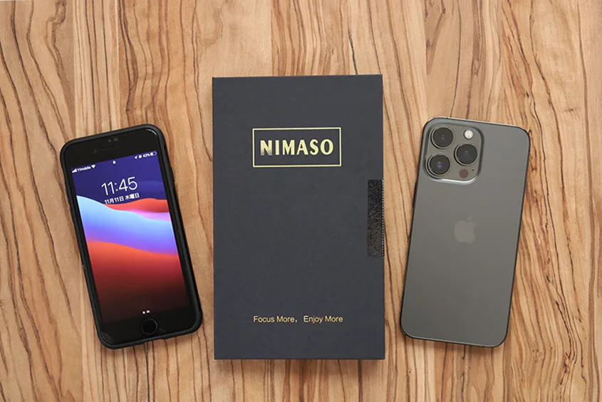iPhone 13とSE2(2020) Nimaso保護ガラスフィルムレビュー|アンチグレア or グレアこれを買えば大丈夫!