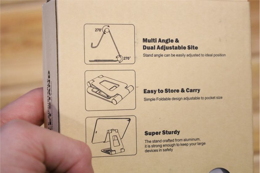 シンプルミニマル『Nulaxy』iPad:タブレットスタンドの裏面アップ