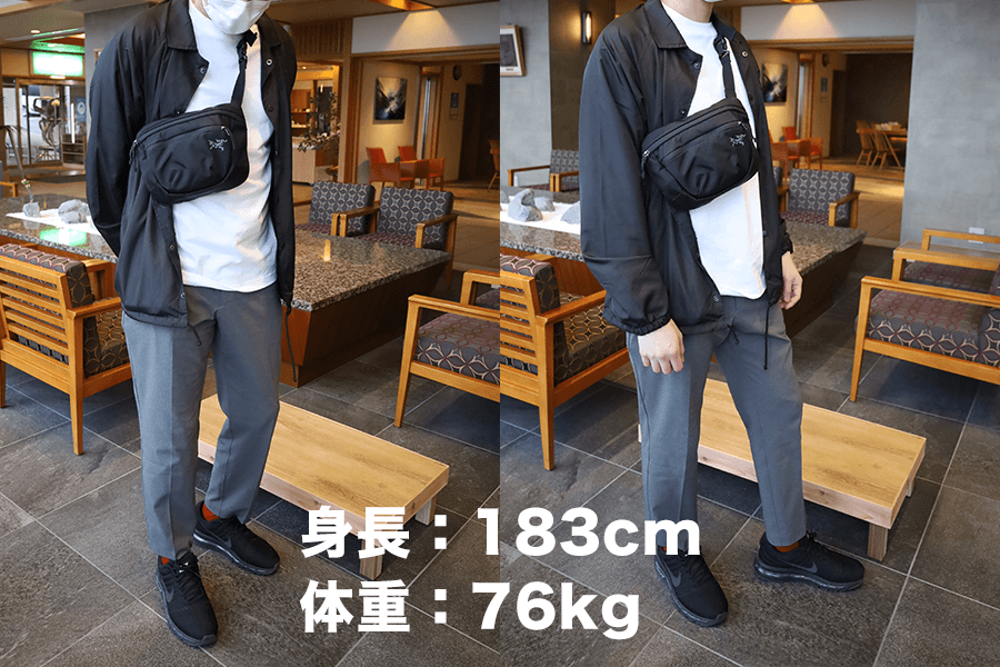 こびぃ着用画像身長：183cm 体重：76kg 