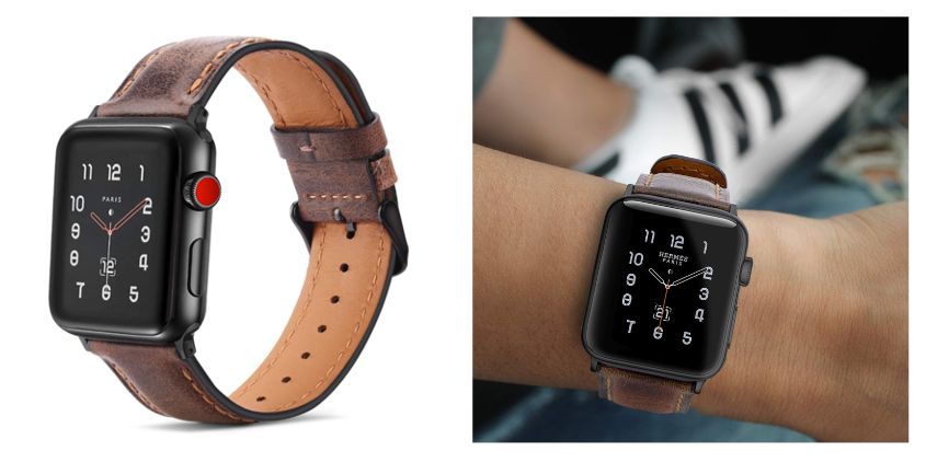 おすすめのAppleWatchバンド第2位:『Tasikar』コンパチブル AppleWatch レザーバンド