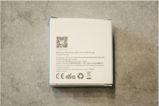 RAVPower RP-PC133 65W 2ポートの特徴外箱裏面