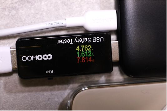 AUKEY PB-N73Sで二台同時充電時のUSB−A側の出力