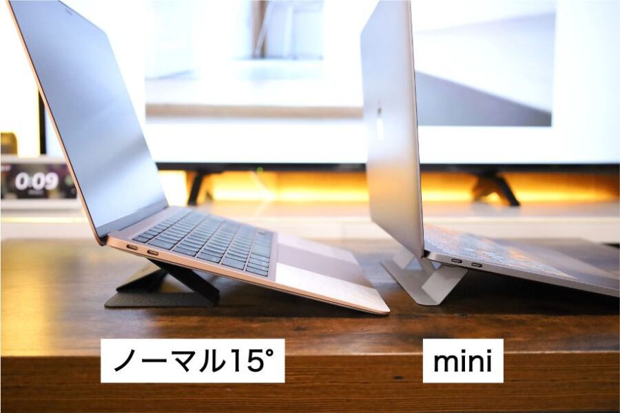 MOFTminiとノーマルの15°比較