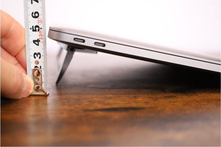 JOBSONノートPCスタンドの高さ確認