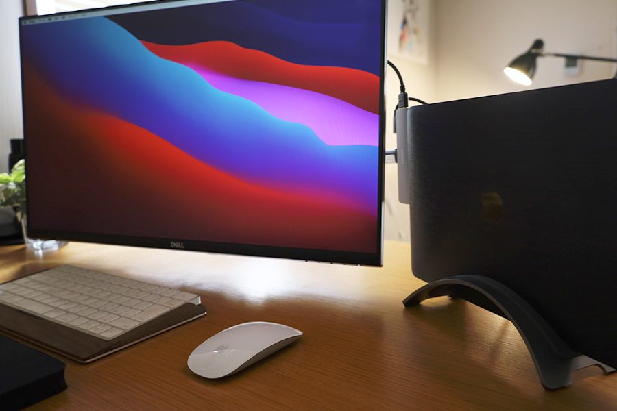 twelve south BookArc for MacBookと外部ディスプレイでクラムシェル