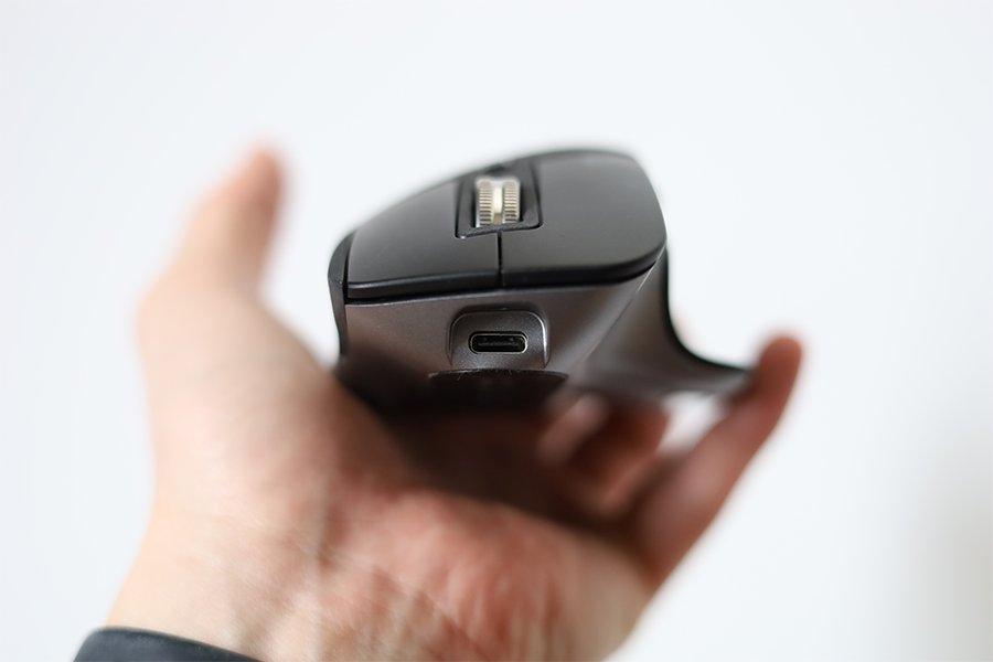 ロジクール MX MASTER 3 for Macの受電ポートはUSB-C