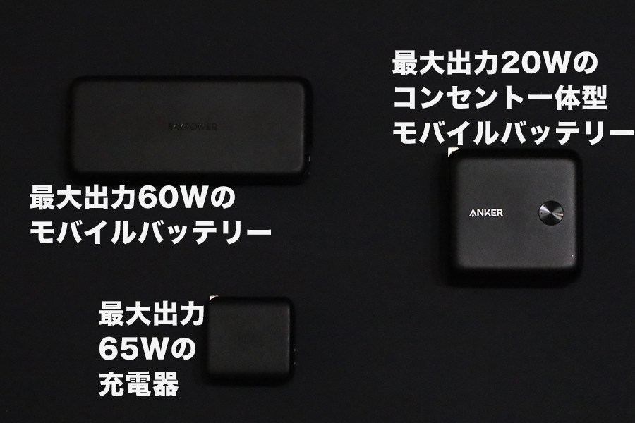 急速充電ができない割にサイズが大きい