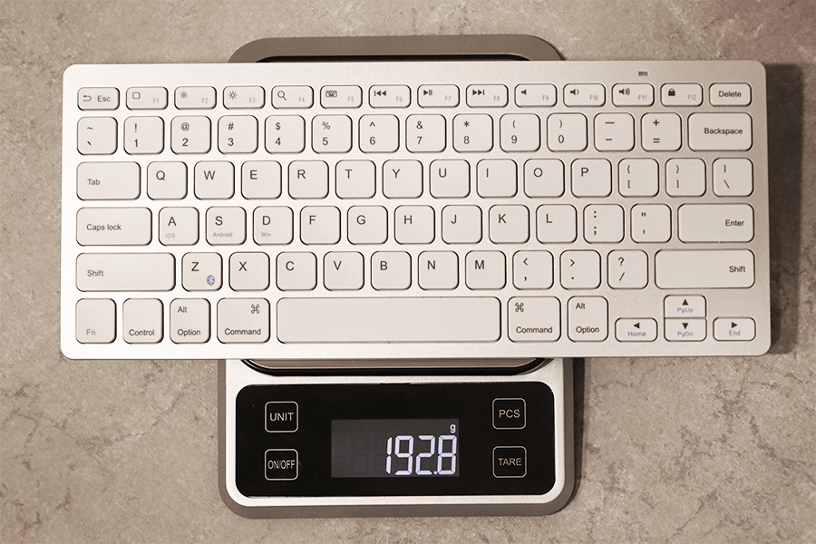 ウルトラスリムキーボードの重量は192.8グラム 2