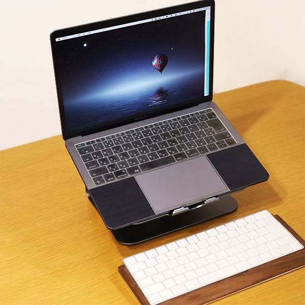 BestandノートPCスタンドでMacBookやノートPCを使用するとキーボードが別付けで必要