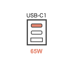 CIO LilNobのUSB-C1のみの出力は65W