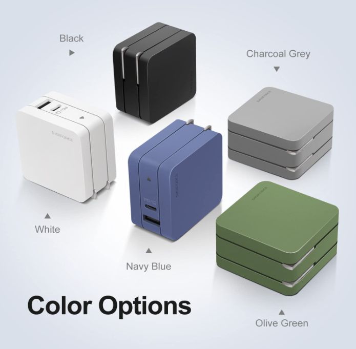 DIGIFORCE 65W USB Type-C GaN Fast Chargerは5色から選べる