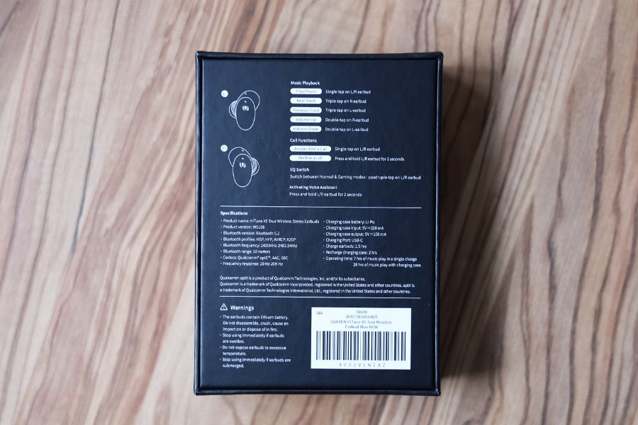 UGREEN HiTune X5のパッケージ裏面