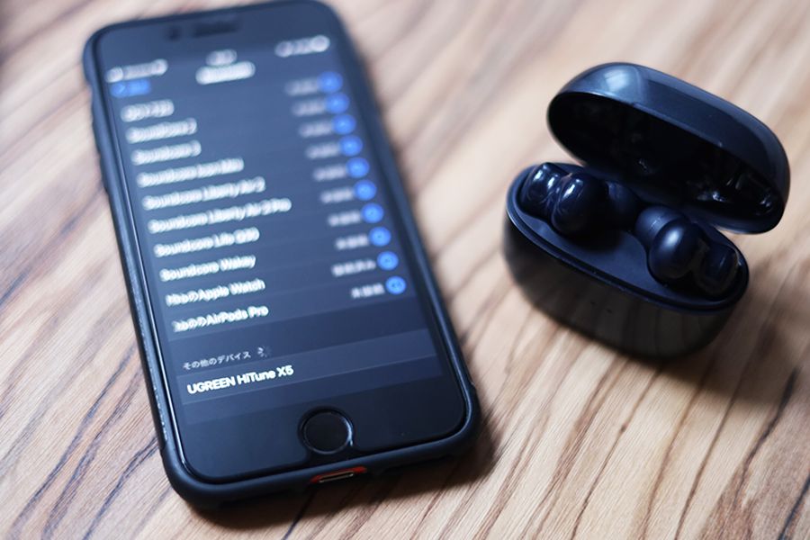UGREEN HiTune X5の本体を開けるとペアリングが始まる