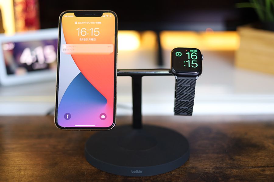 Belkin boost charge pro 3-in-1でiPhoneとApple Watchを同時充電した場合