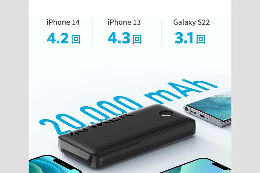 Anker 335 Power Bank (PowerCore 20000)の充電回数