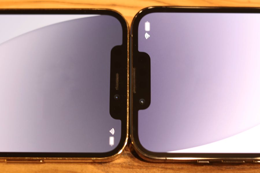 iPhone 12 ProとiPhone 13 Proの比較のノッチはサイズダウン