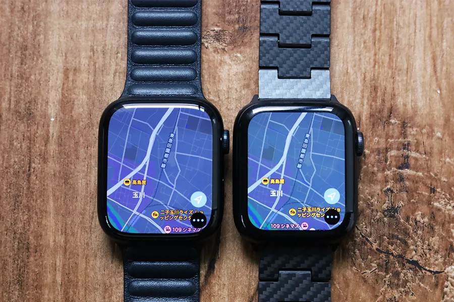 Apple Watch 6と7比較地図はそこまでかわらない