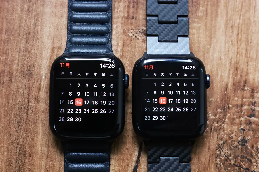 Apple Watch 6と7比較カレンダーが見やすい