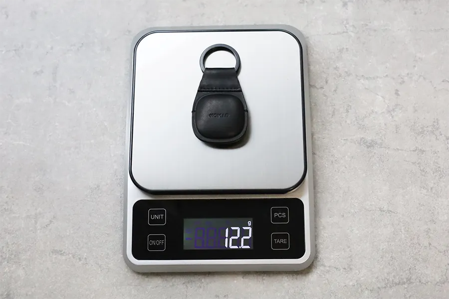 NOMAD AirTag レザー『キーチェイン』ケースの重量は約12g
