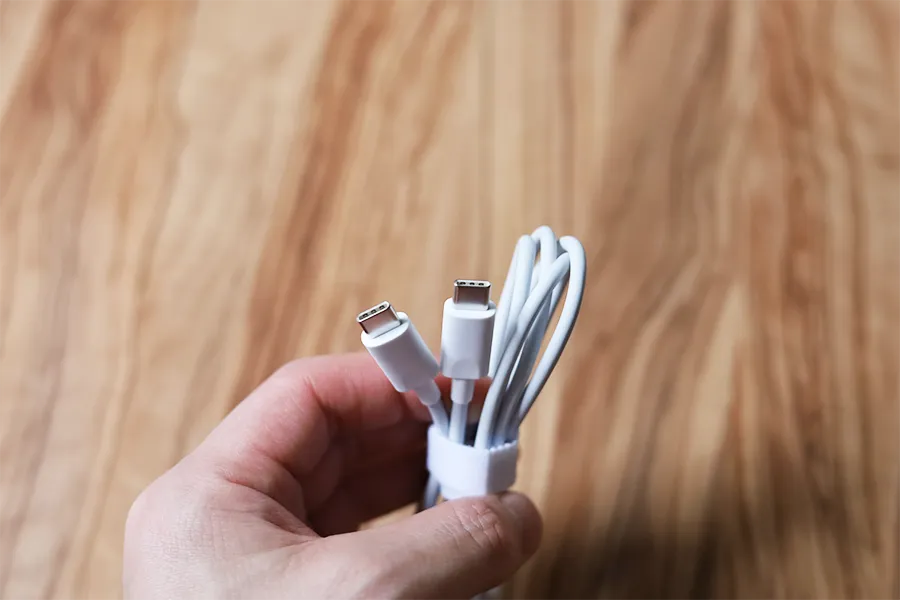 Baseus GaN2 Pro Quick ChargerのケーブルはUSB-C&USB-C