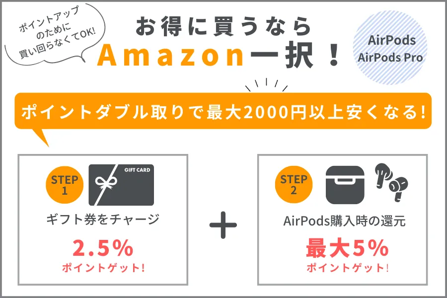 AirPodsどこで安く？Amazonで買う