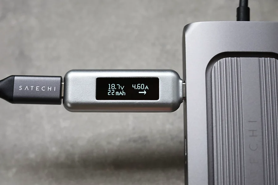 Satechi USB-C マルチ MXハブ 10-in-1のMacBookの充電を最大85Wでできる
