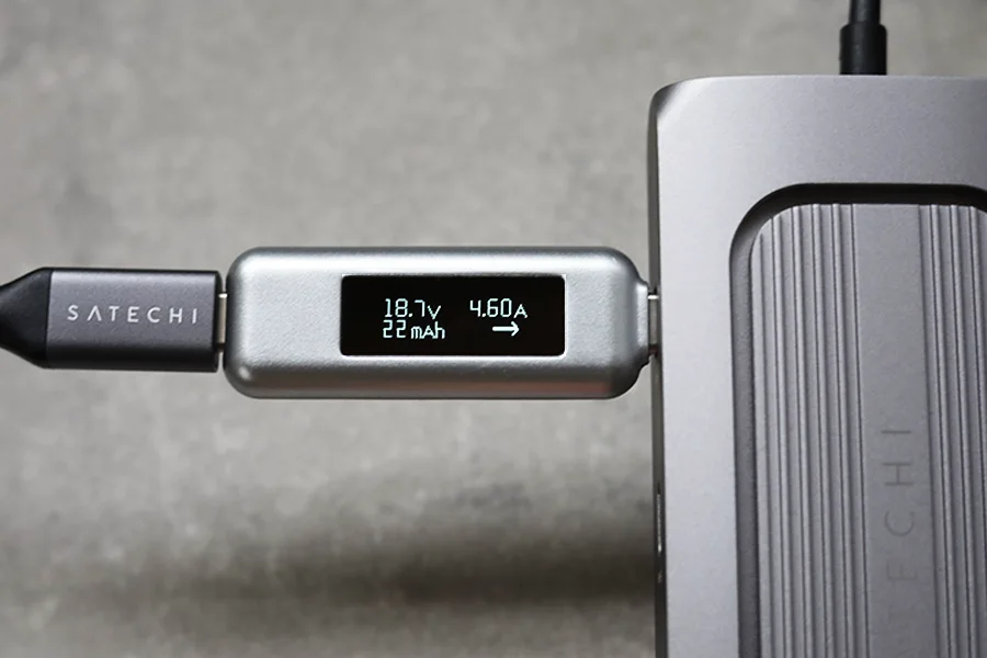 Satechi USB-C マルチ MXハブ 10-in-1のMacBookの充電を最大85Wでできる
