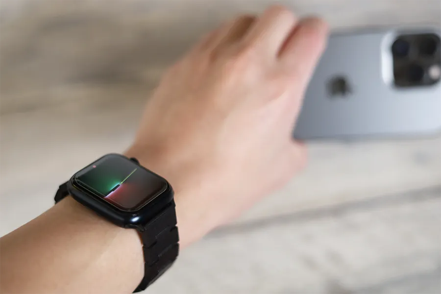 Apple Watch7のケース装着後ディスプレイ