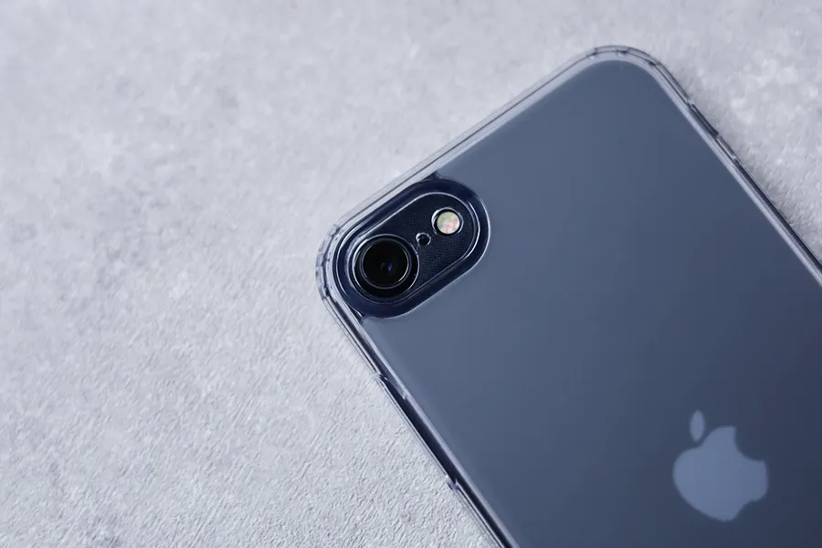 iPhone SE第3世代 NIMASOクリアケース+iPhoneSE3のリンゴマーク