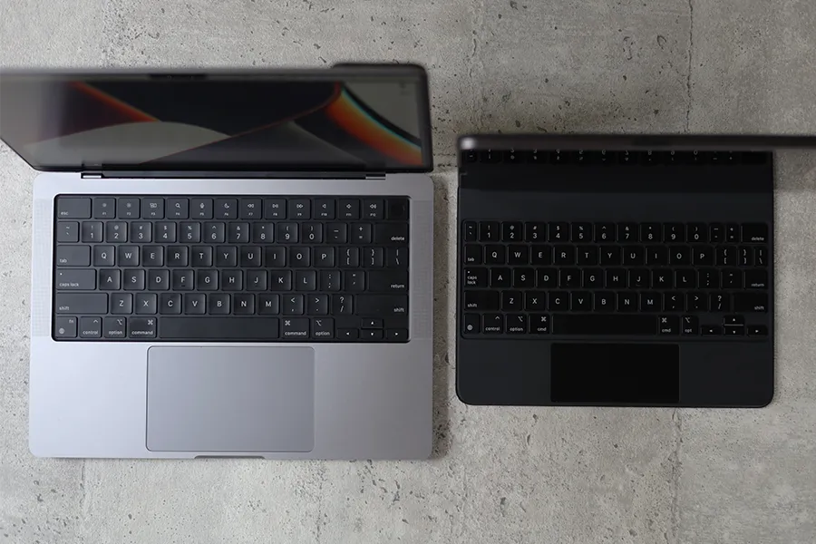 Magic KeyboardとMacBookのキーボード部分
