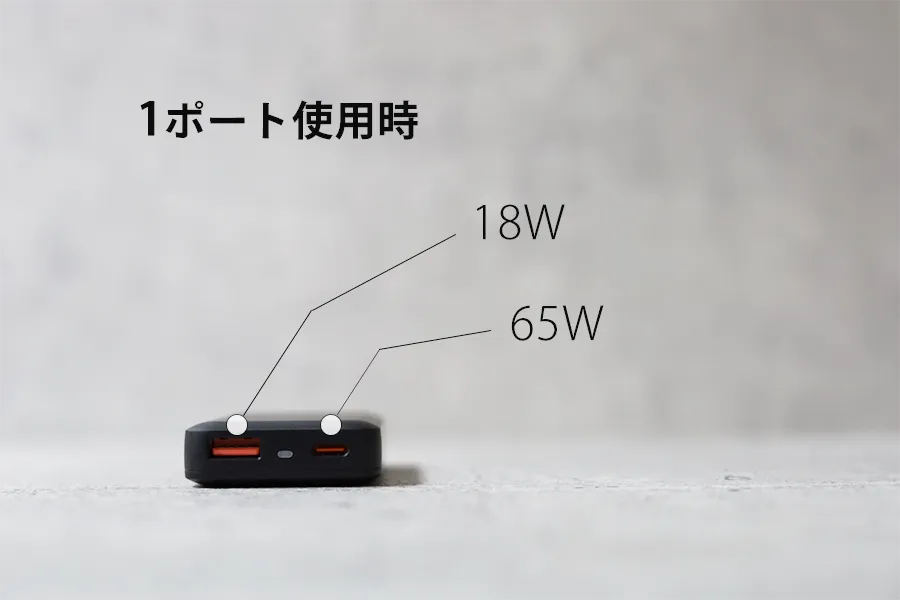 1ポート充電器の出力