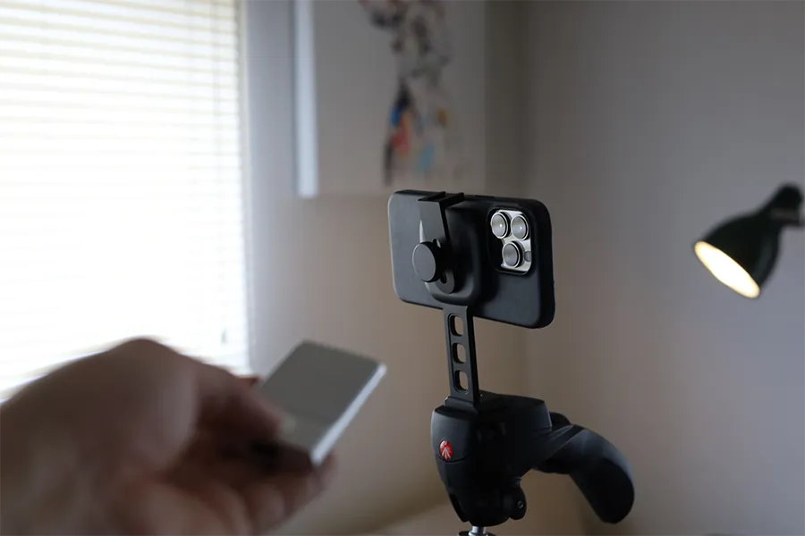 iPhoneを遠隔操作でシャッター