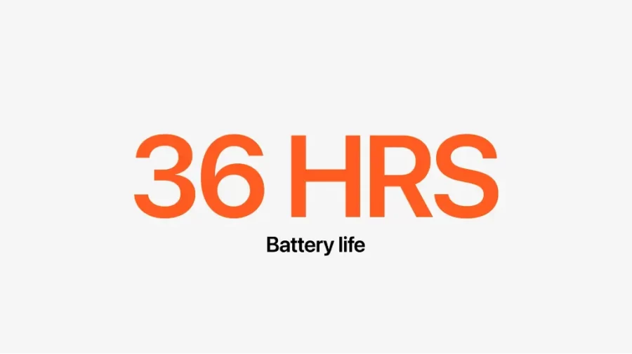 36時間バッテリー