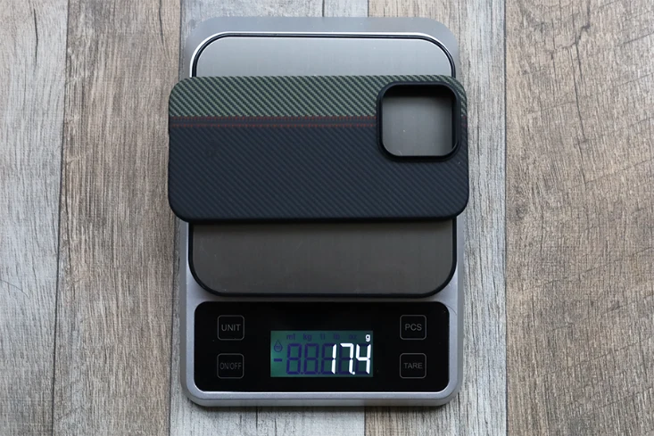 iPhone14 Pro用PITAKA MagEZ Case 3 序曲_ラプソディの重量17.4g
