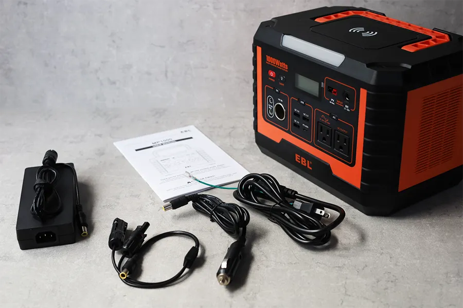 EBL PORTABLE Power Station MP1000の付属品