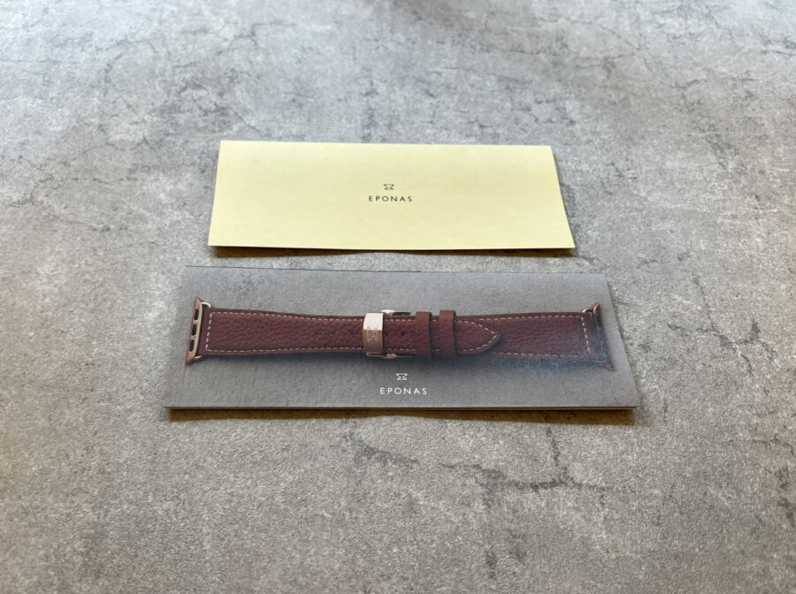 EPONAS(エポナス)Apple Watch用レザーバンドについてくる案内の手紙