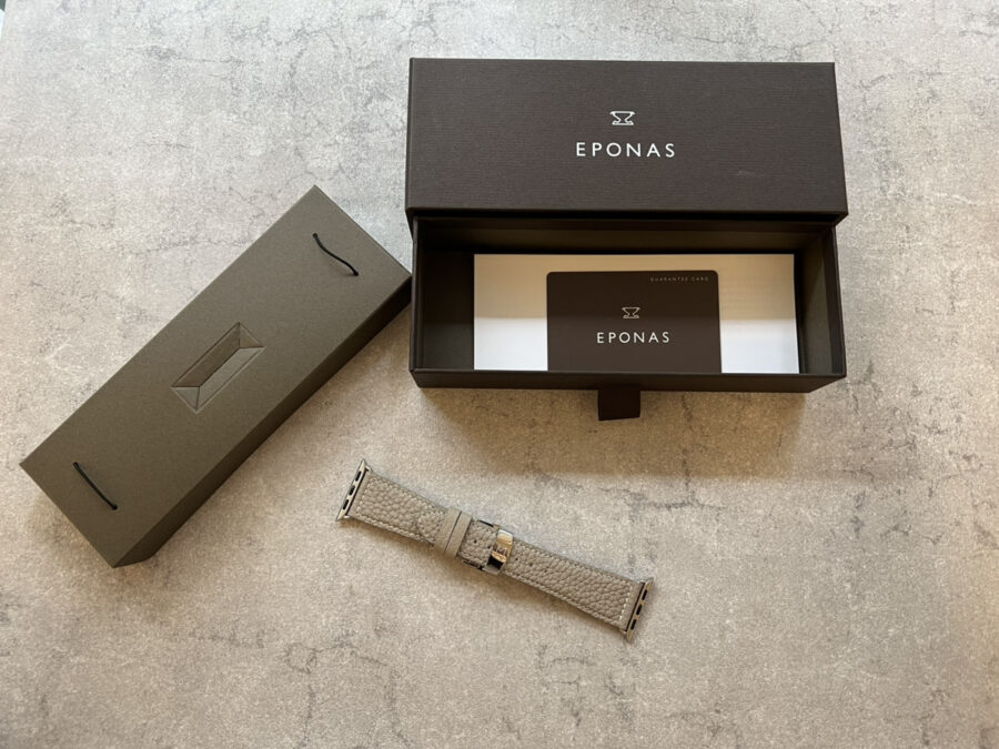 EPONAS(エポナス)Apple Watch用レザーバンドの高級感溢れる化粧箱