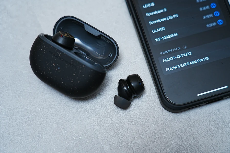 SOUNDPEATS Mini Pro HSのペアリングは簡単