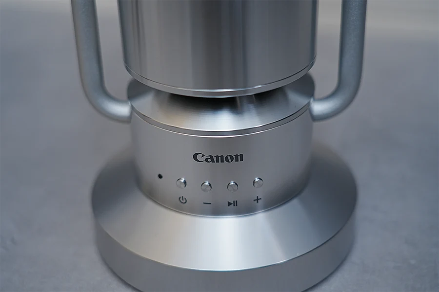 Canon albos Light&Speakerの電源ボタンまわり