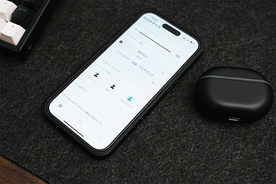 SOUNDPEATS Capsule3 Proののアプリ操作
