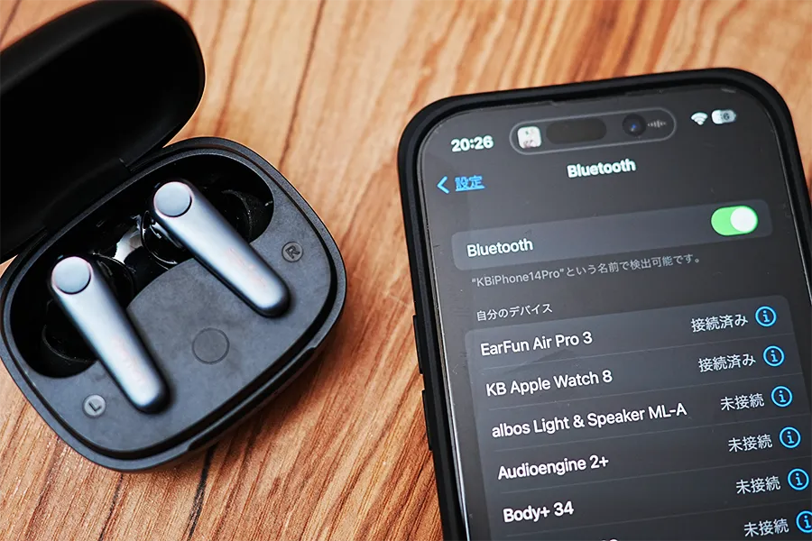 EarFun Air Pro 3のブルートゥース