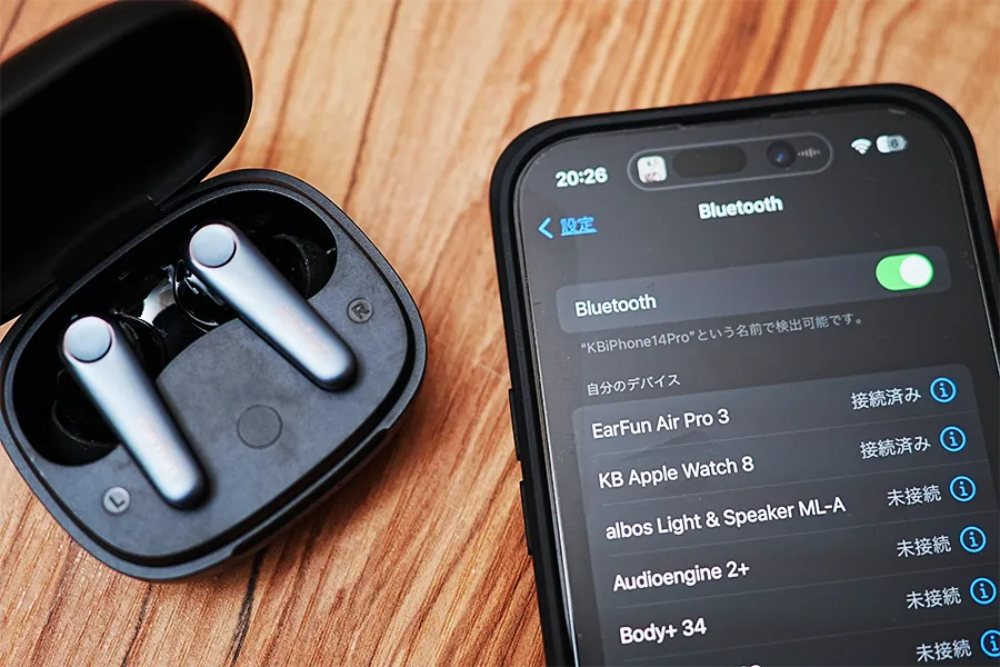 EarFun Air Pro 3のブルートゥース