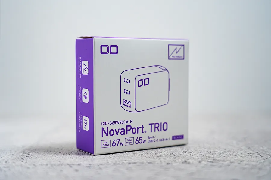 CIO NovaPort TRIO 65Wのパッケージ