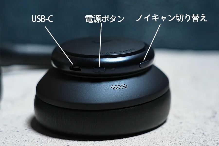 左側のボタン