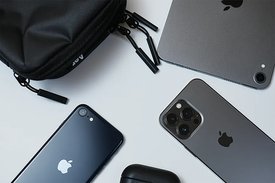 AppleとAerのガジェットポーチ