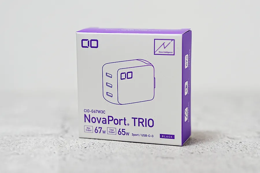 CIO NovaPort TRIO 65W3Cパッケージ