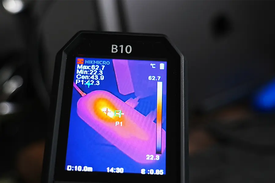 発熱は最大60°くらい