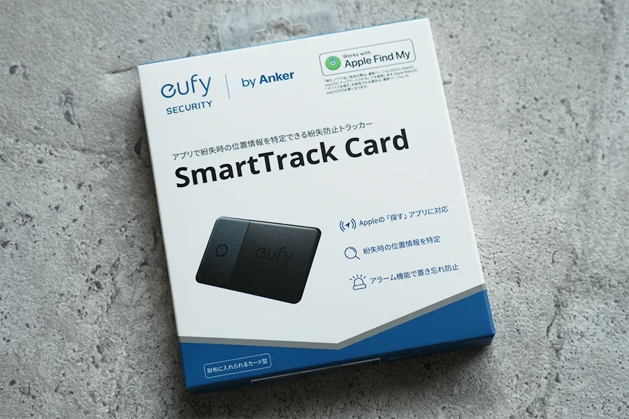Anker Eufy (ユーフィ) Security SmartTrack Card (紛失防止トラッカー) パッケージ表面