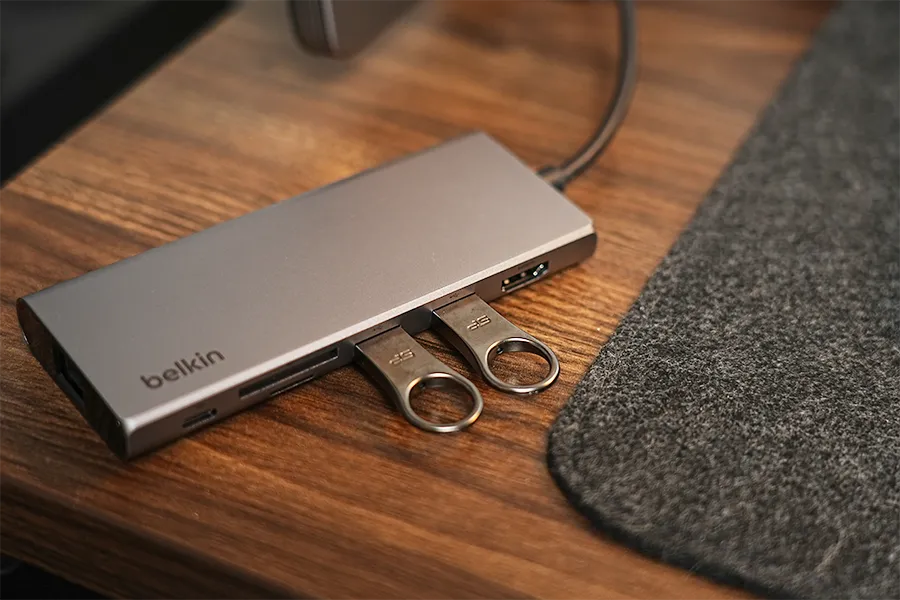 Belkin Connect USB-C 7-in-1 マルチメディアハブのUSB-A