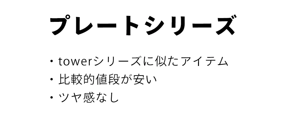 プレートシリーズの特徴